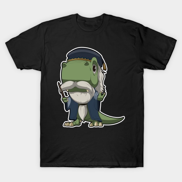 Old Dino wizard T-Shirt by DinoTropolis